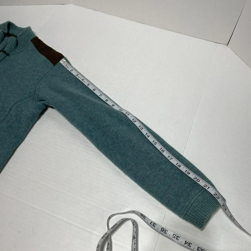 Vintage Patagonia Full Zip Jacket Womens Medium, Teal, Wool Blend, Pockets USA - Picture 12 of 12